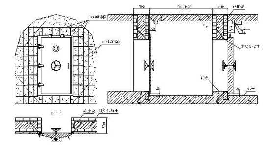 避難硐室密閉門施工示意圖