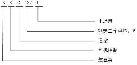 ZKC礦用電動(dòng)司控道岔裝置型號(hào)含義