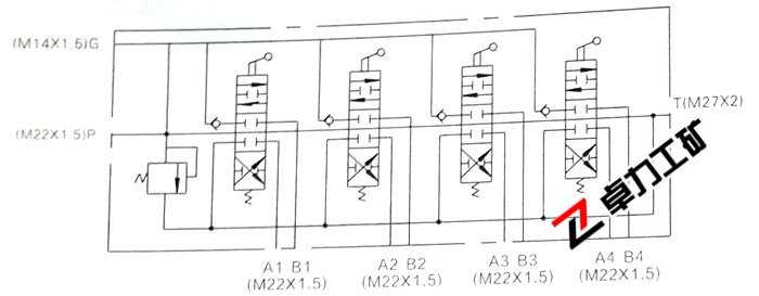 4GCJX-G12L-40-4T-4C-4C工程機(jī)械用多路換向閥